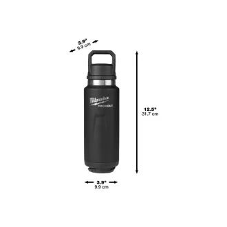 Sticlă de apă MILWAUKEE neagră 1065 ml PACKOUT™