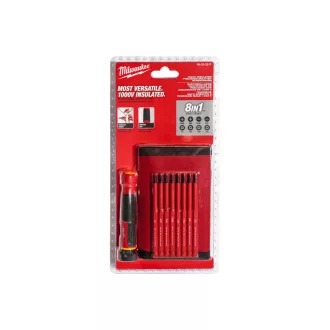 MILWAUKEE Set de șurubelnițe izolate de precizie 8 în 1