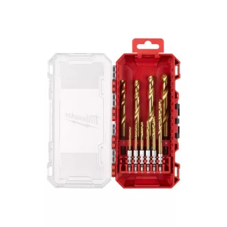   Set de burghie elicoidale MILWAUKEE 10 bucăți, Shockwave HSS-G TIN