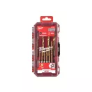 Set de burghie elicoidale MILWAUKEE 10 bucăți, Shockwave HSS-G TIN