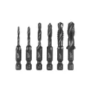 MILWAUKEE Set combinat de tarozi 6 piese 1/4" Hex (burghiu, tarod, debavurator)