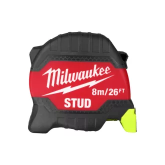   MILWAUKEE Ruletă rezistentă la șocuri 8 m/26 ft x 33 mm STUD (GEN 3)