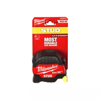   MILWAUKEE Ruletă rezistentă la șocuri 8 m/26 ft x 33 mm STUD (GEN 3)