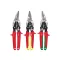 MILWAUKEE Set de foarfece pentru tăiat tablă, 3 piese de 260 mm (dreapta, stânga, dreaptă)