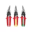 MILWAUKEE Set de foarfece pentru tăiat tablă, 3 piese de 260 mm (dreapta, stânga, dreaptă)