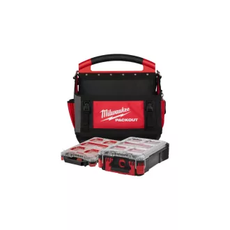 MILWAUKEE Set de sacoșă și organizator 3 piese PACKOUT™