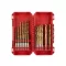 MILWAUKEE Set burghie spirale cu prindere pe biți, 19 piese, 2-10 mm HSS-G TiN