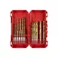MILWAUKEE Set burghie spirale cu prindere pe biți, 19 piese, 2-10 mm HSS-G TiN