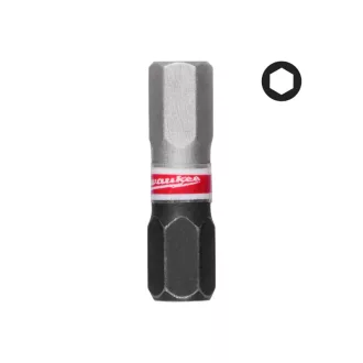MILWAUKEE Set 3 bucăți vârf HEX 6 x 25 mm Shockwave