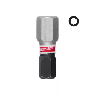 MILWAUKEE Set 3 bucăți vârf HEX 8 x 25 mm Shockwave