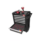MILWAUKEE Căruț de scule 246 piese, 7 sertare, 30"/78 cm, gri grafit