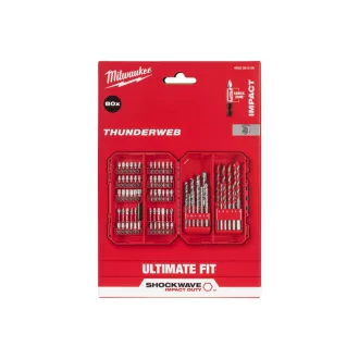 MILWAUKEE Set de biți și burghie, 80 piese
