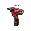Șurubelniță fără fir MILWAUKEE M12 BD-202C (2 baterii de 2,0 Ah + încărcător)