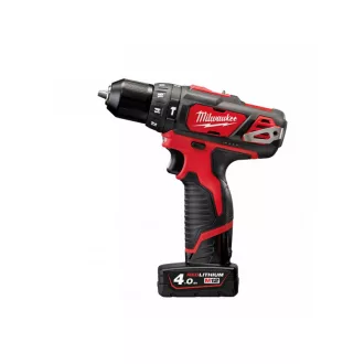   MILWAUKEE Mașină de găurit cu percuție cu acumulator M12 BPD-402C (2 baterii de 4,0 Ah + încărcător)