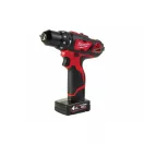 MILWAUKEE Mașină de găurit cu percuție cu acumulator M12 BPD-402C (2 baterii de 4,0 Ah + încărcător)