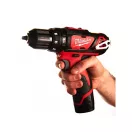 MILWAUKEE Mașină de găurit cu percuție cu acumulator M12 BPD-202C (2 x 2,0 Ah baterie + încărcător)