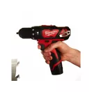 MILWAUKEE Mașină de găurit cu percuție cu acumulator M12 BPD-202C (2 x 2,0 Ah baterie + încărcător)