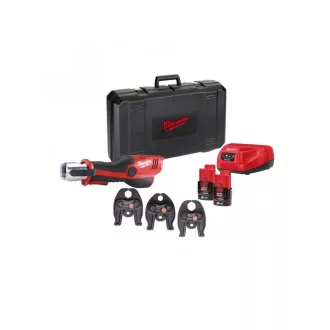   Presă hidraulică fără fir MILWAUKEE M12 HPT-202C M-SET 15/22/28 mm (2 x 2,0 Ah baterie + încărcător)