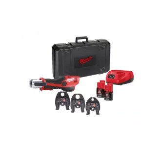   Presă hidraulică fără fir MILWAUKEE M12 HPT-202C V-SET 15/22/28 mm (2 x 2,0 Ah baterie + încărcător)