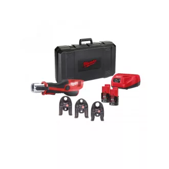   Presă hidraulică fără fir MILWAUKEE M12 HPT-202C TH-SET 16/20/26 mm (2 x 2,0 Ah baterie + încărcător)