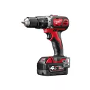 MILWAUKEE Mașină de găurit cu percuție cu acumulator M18 BPD-402C (2 baterii de 4,0 Ah + încărcător)