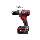Mașină de găurit cu acumulator MILWAUKEE M18 BDD-402C (2 x baterie de 4,0 Ah + încărcător)