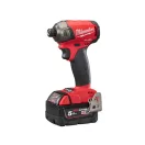 Șofer cu impact MILWAUKEE cu acumulator M18 FQID-502 x 1/4" HEX (2 x 5,0 Ah baterie + încărcător)