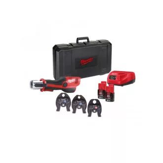   Presă hidraulică fără fir MILWAUKEE M12 HPT-202C V-SET2 14/16/22 mm (2 x 2,0 Ah baterie + încărcător)
