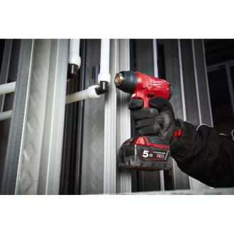   Suflantă de aer cald fără fir MILWAUKEE M18 BHG-502C (2 baterii de 5,0 Ah + încărcător)