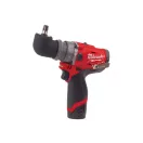 MILWAUKEE Mașină de găurit cu percuție cu acumulator M12 FPDXKIT-202 x (2 x baterii de 2,0 Ah + încărcător)