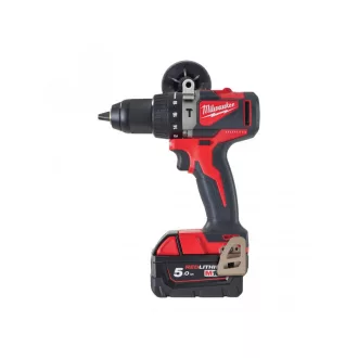   MILWAUKEE Mașină de găurit cu percuție cu acumulator M18 BLPD2-502 x (2 x baterii de 5,0 Ah + încărcător)