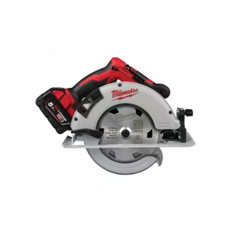   MILWAUKEE Ferăstrău circular fără fir M18 BLCS66-502 x fără perie de cărbune (2 x baterii de 5,0 Ah + încărcător)