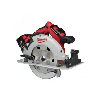   MILWAUKEE Ferăstrău circular fără fir M18 BLCS66-502 x fără perie de cărbune (2 x baterii de 5,0 Ah + încărcător)