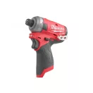 MILWAUKEE șofer cu impact fără fir M12 FQID-0 1/4" HEX (fără baterie + încărcător)