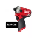 MILWAUKEE șofer cu impact fără fir M12 FQID-0 1/4" HEX (fără baterie + încărcător)