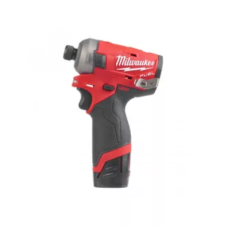   Șofer cu impact MILWAUKEE cu acumulator M12 FQID-202 x 1/4" HEX (2 x 2,0 Ah baterie + încărcător)