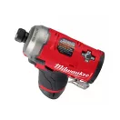 Șofer cu impact MILWAUKEE cu acumulator M12 FQID-202 x 1/4" HEX (2 x 2,0 Ah baterie + încărcător)