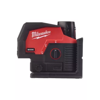   Laser M12 CLLP-301C cu linie încrucișată și punct încrucișată fără fir MILWAUKEE (1 baterie de 3,0 Ah + cablu de încărcare USB)