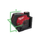 Laser M12 CLLP-301C cu linie încrucișată și punct încrucișată fără fir MILWAUKEE (1 baterie de 3,0 Ah + cablu de încărcare USB)