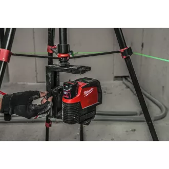   Laser M12 CLLP-301C cu linie încrucișată și punct încrucișată fără fir MILWAUKEE (1 baterie de 3,0 Ah + cablu de încărcare USB)