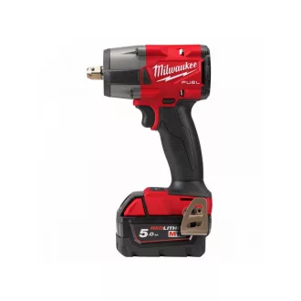   Șofer cu impact MILWAUKEE cu acumulator cu știft de oprire M18 FMTIW2P12-502 x (2 x baterie de 5,0 Ah + încărcător)