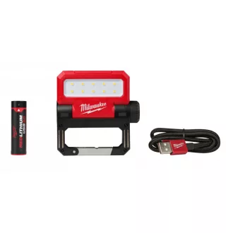  Lampă LED reîncărcabilă MILWAUKEE L4FFL-301 (1 baterie de 3,0 Ah + cablu de încărcare USB)