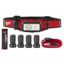 Lumină LED reîncărcabilă pentru cască MILWAUKEE L4HL2-301 (1 x baterie de 3,0 Ah + cablu de încărcare USB)