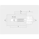 Diblu universal din plastic CELO MZ 12 x 72 + șurub pentru lemn 8,0 x 90 (2 buc)