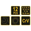 VOREL Set chei 12 piese 6-22 mm