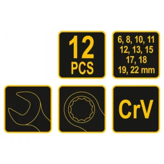 VOREL Set chei 12 piese 6-22 mm