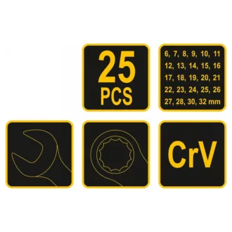 Set chei Phillips VOREL 25 piese 6-32 mm