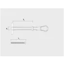 Element T rezistent CELO BTL pentru gips-carton + șurub metric M4 x 50 (4 buc)
