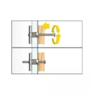 Element T rezistent CELO BTL pentru gips-carton + șurub metric M4 x 50 (4 buc)
