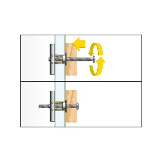   Element T rezistent CELO BTL pentru gips-carton + șurub metric M4 x 50 (4 buc)